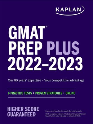 cover image of GMAT Prep Plus 2022–2023